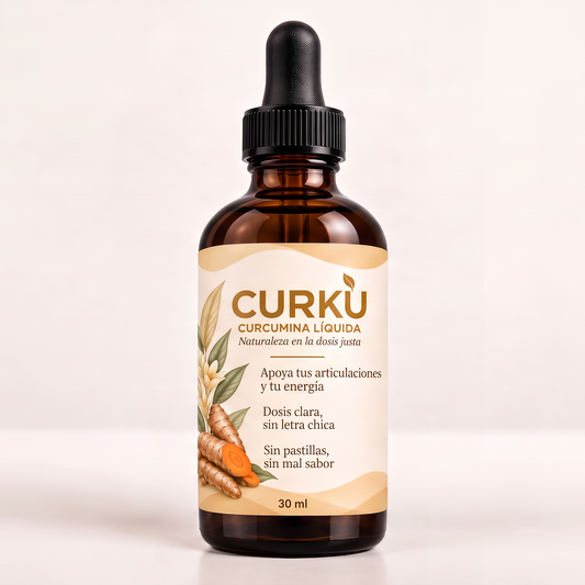 CURKU | Curcumina líquida en gotero (30 ml)